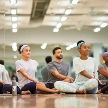 group yoga class