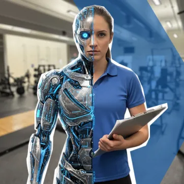 half-ymca trainer half-robot